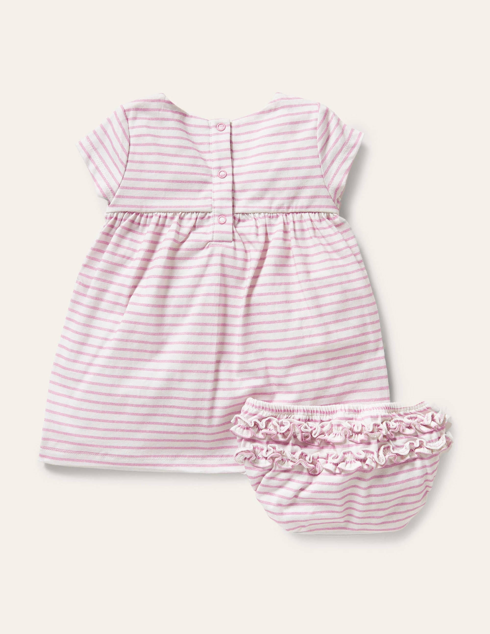  Fun Appliqué Jersey Dress-Pink Lemonade Birds、mySite、ashleygrahame