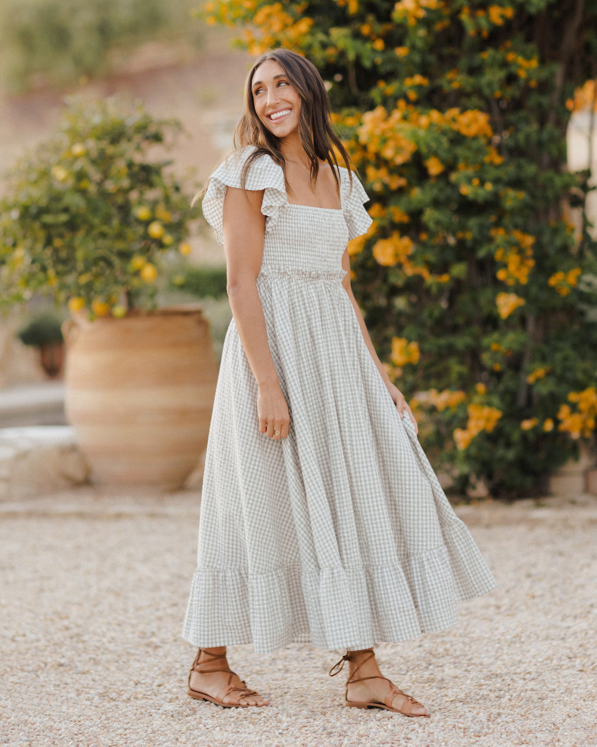  Francesca Dress | Eucalyptus Gingham、mySite、layawaytickets