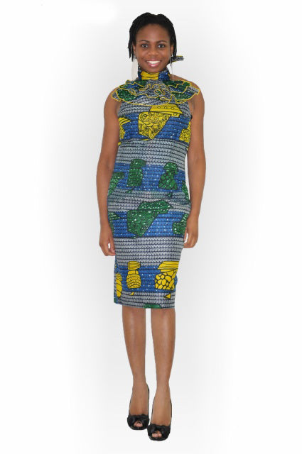 Exquisite African Print Halter Dress、mySite、solidvoid