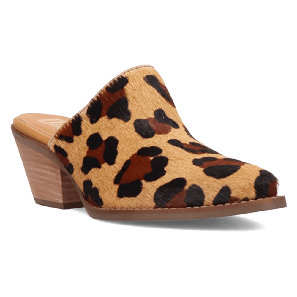 Calico Leopard Round Toe Mule Slip On Boots、mySite、gtrtttuynbv