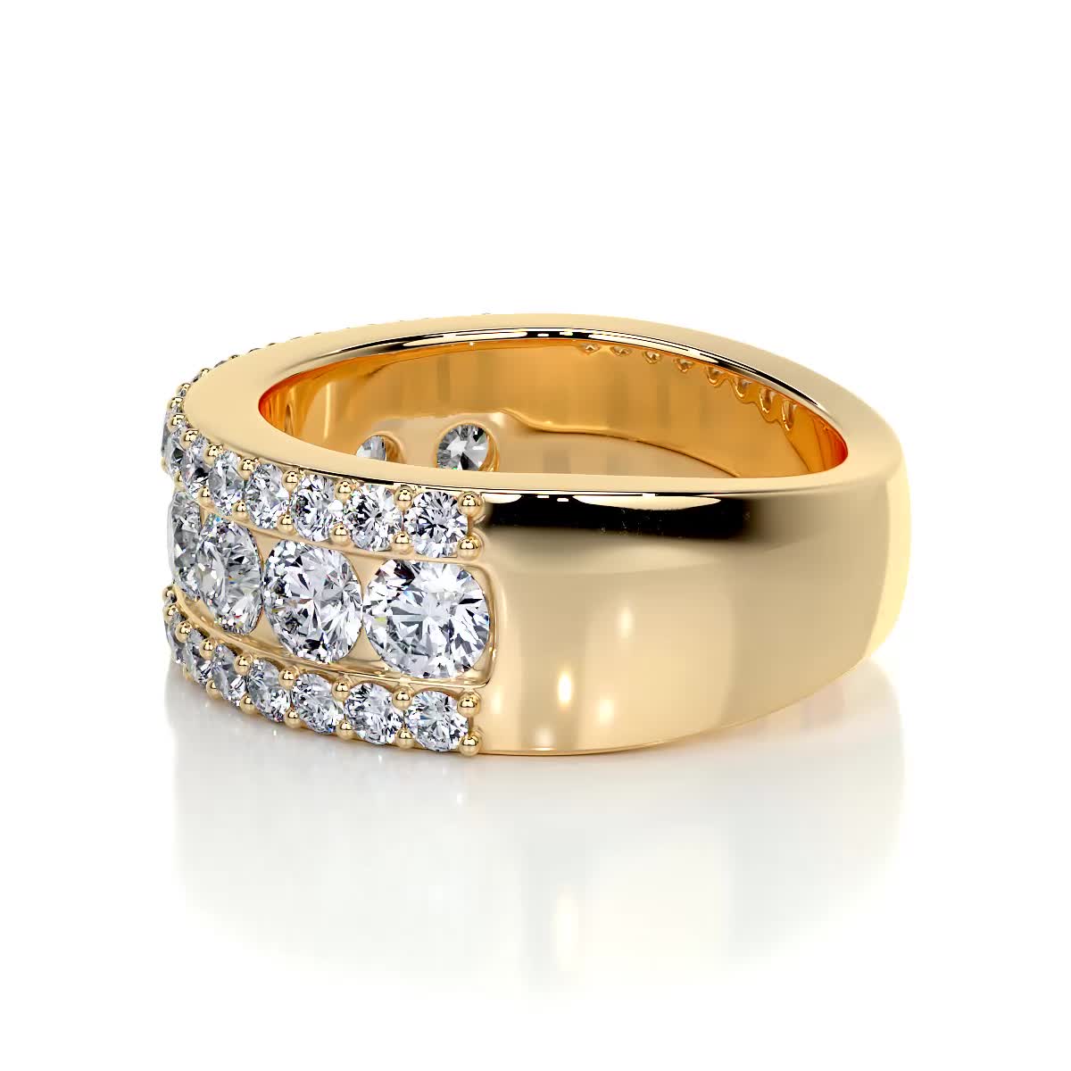 Nia Diamond Wedding Ring (2 Carat) -18K Yellow Gold、mySite、hinf8tx79