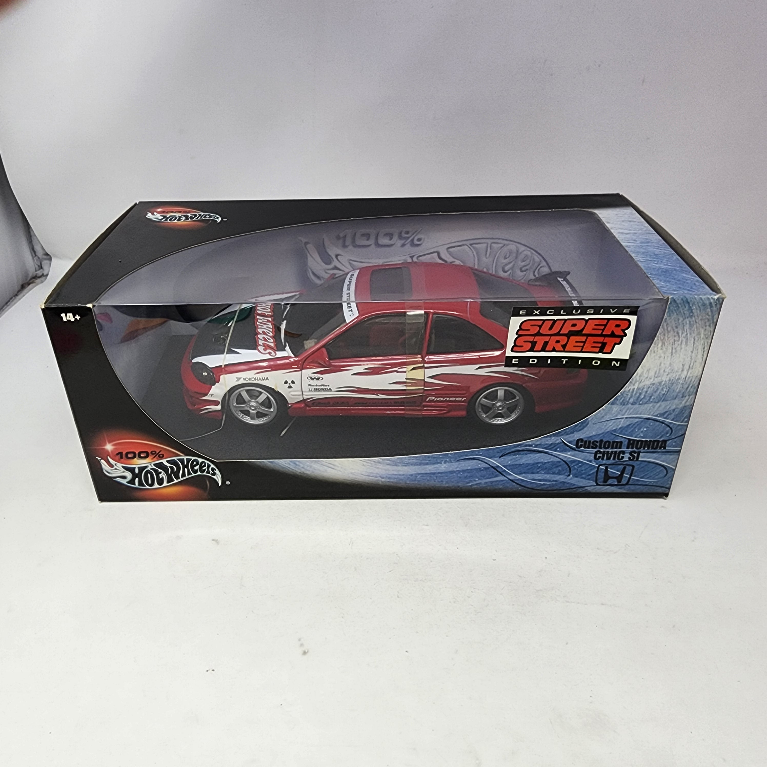 Custom Honda Civic Si Super Street Edition * Red * 100% Hot Wheels 1/18 Scale、mySite、hgirdovlk