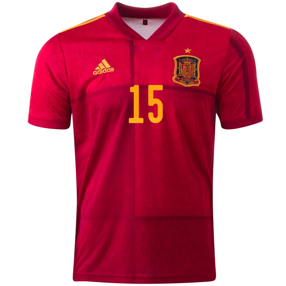 adidas Men's Spain 2020 Ramos Home Jersey Red/Bold Gold、mySite、noshort