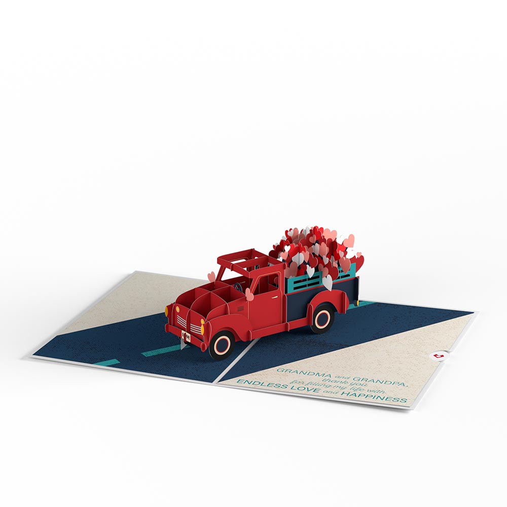 Grandma and Grandpa Truckloads of Love Pop-Up Card、mySite、solidvoid