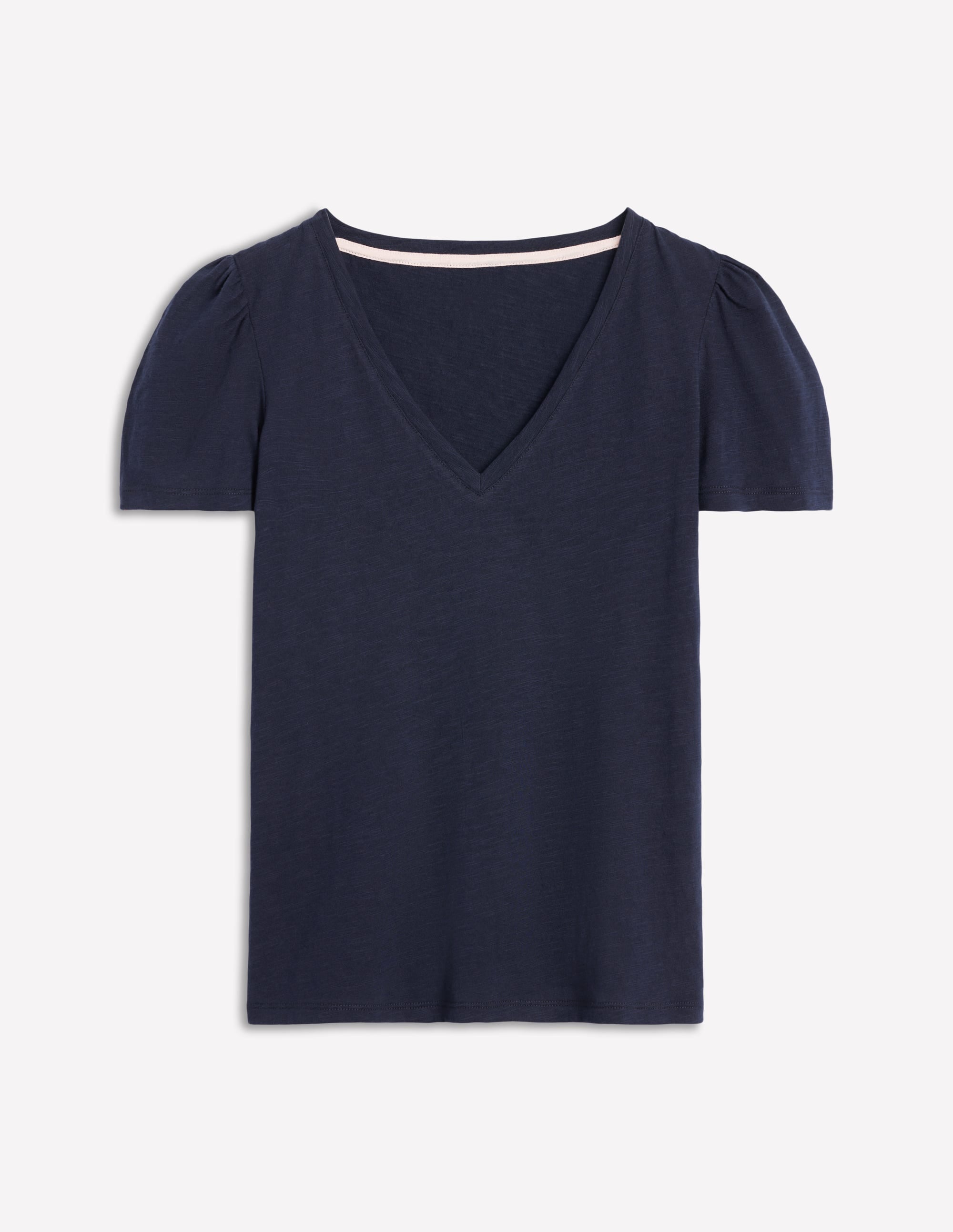  Short Sleeve V Neck T-shirt-Navy、mySite、ashleygrahame