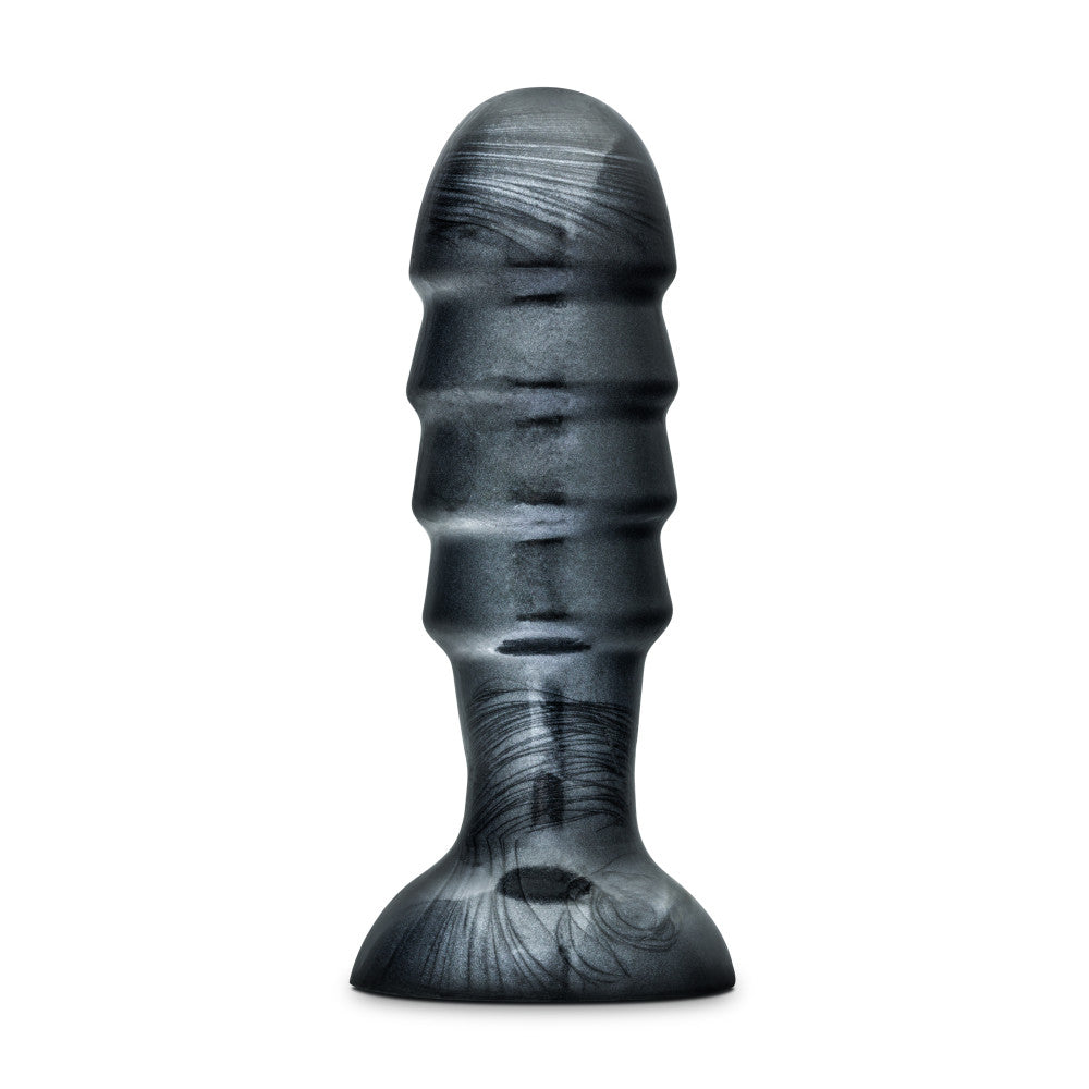Jet By Blush® | Bruiser Carbon Metallic Black 7.5-Inch Anal Plug With Suction Cup Base、mySite、bottomscart