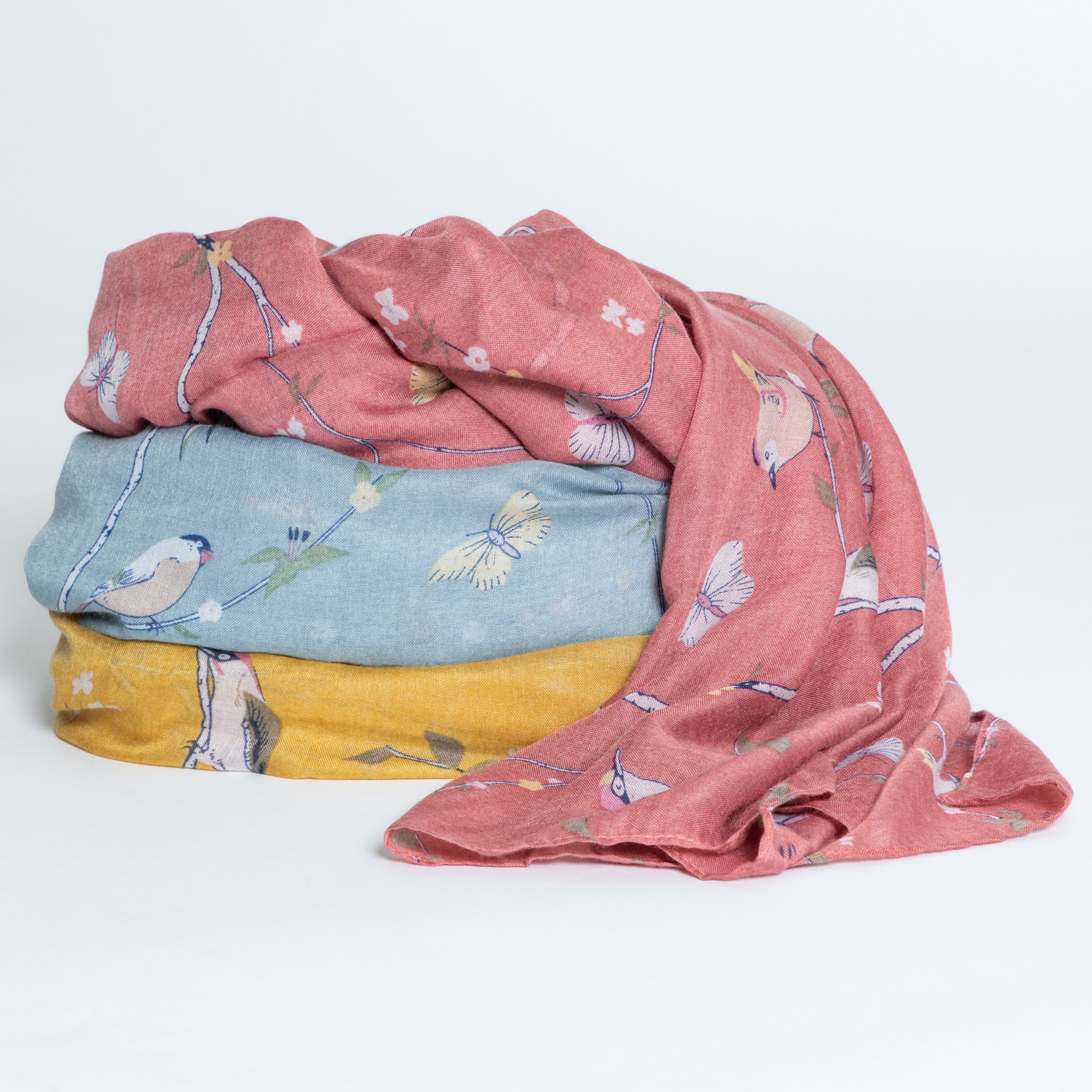 Lovely Birds & Butterflies Scarf、mySite、camillekostekn