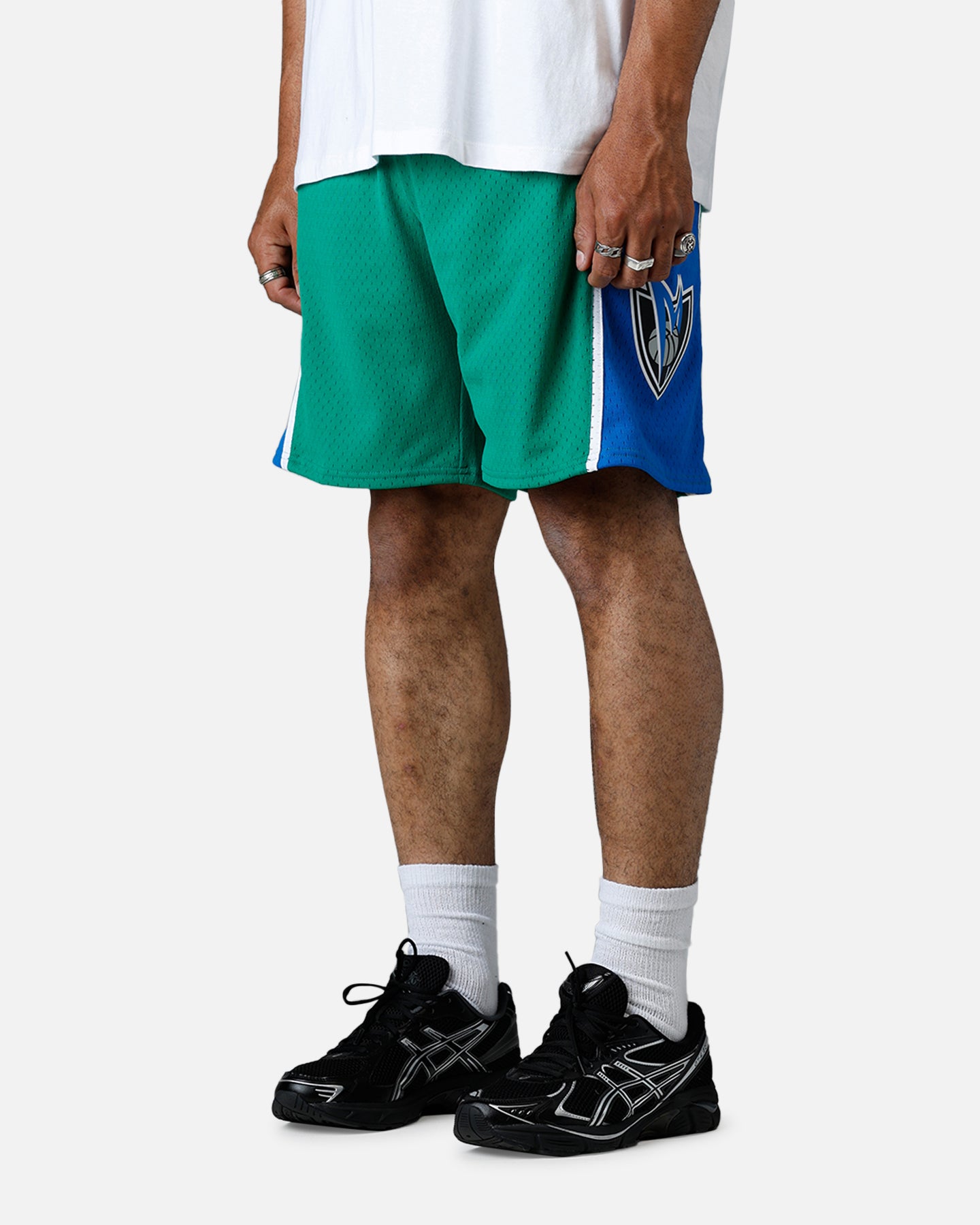 Mitchell & Ness Dallas Mavericks 2004 Swingman Shorts Green/Blue、mySite、zt4zffjzw