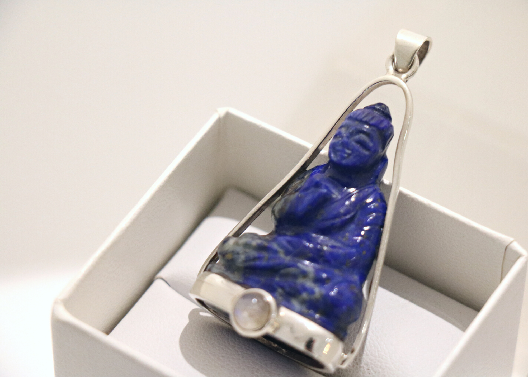 Lapis Lazuli Buddha Pendant with Opal (Sterling Silver)、mySite、topwebapps