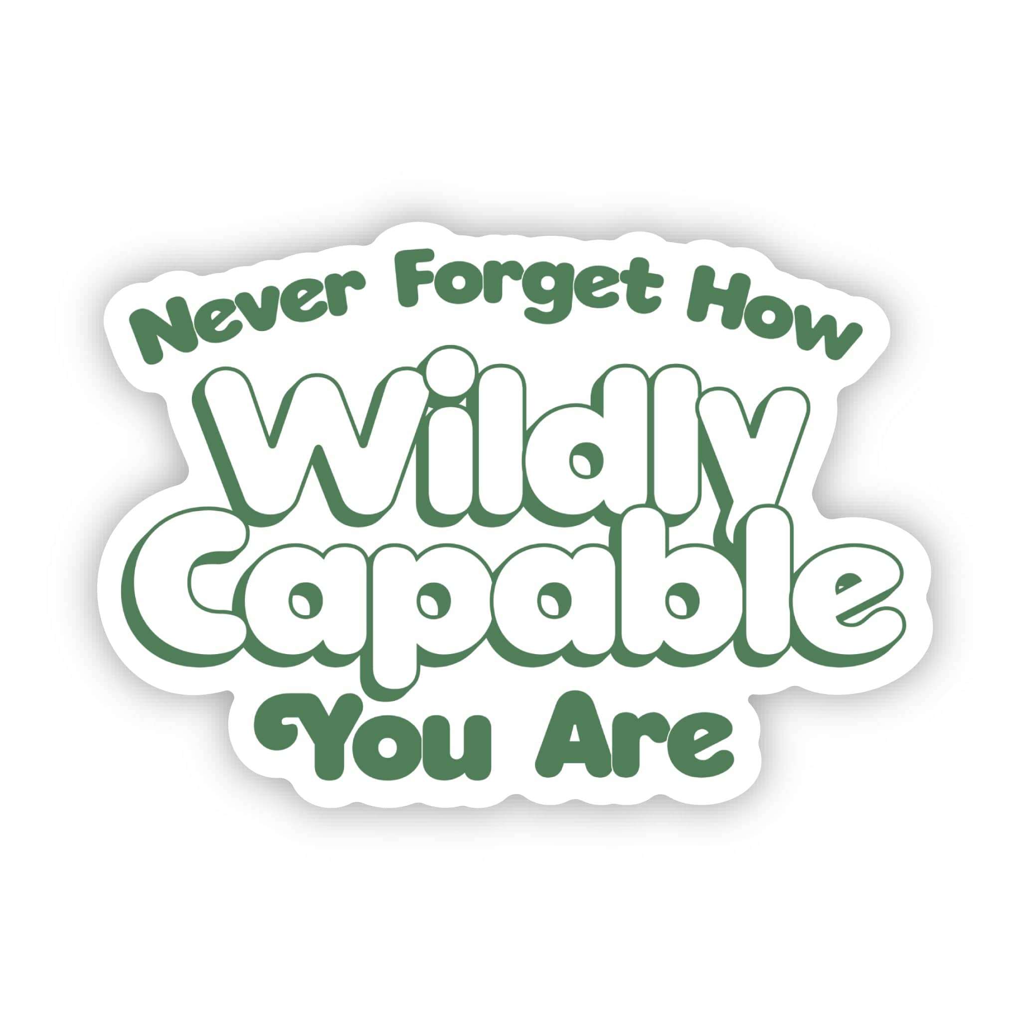  Never Forget How Wildly Capable You Are Text Sticker、mySite、ghnorth