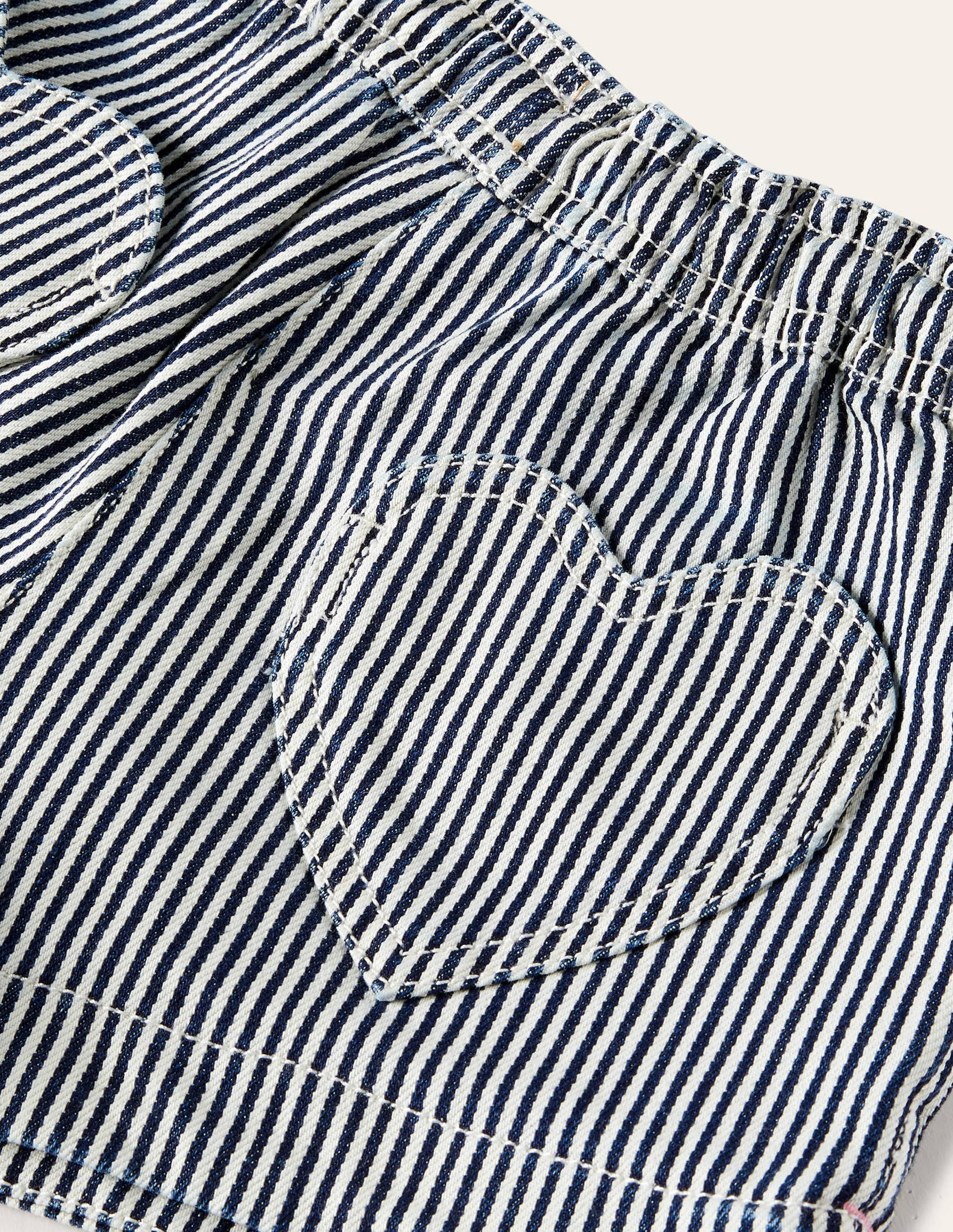  Heart Pocket Shorts-Indigo/Ivory Ticking、mySite、ashleygrahame