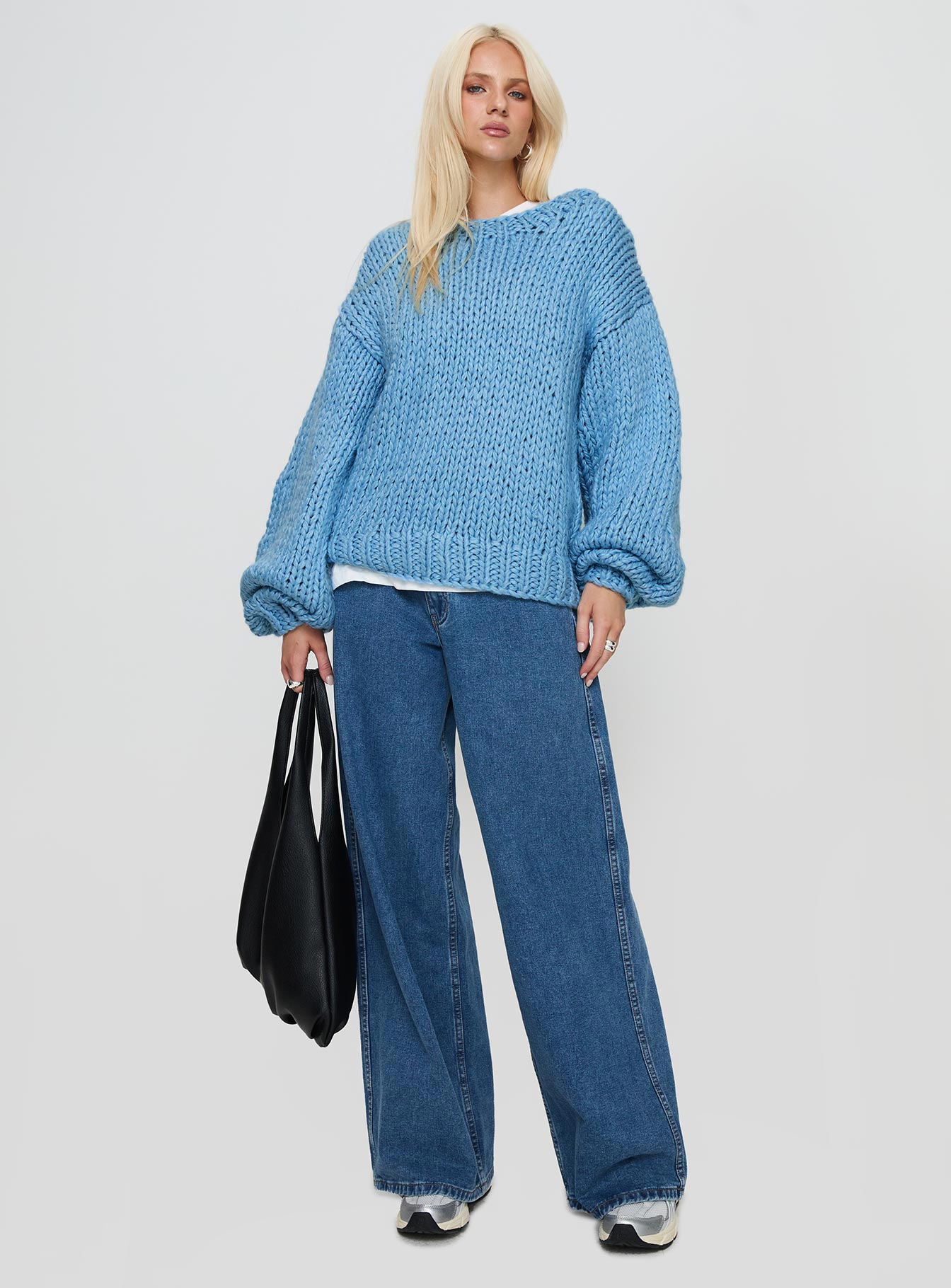 Arrowtown Hand Knit Sweater Blue、mySite、solidvoid