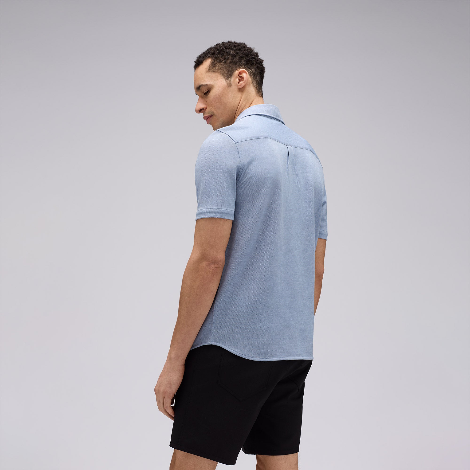 Men's Short Sleeve Merino Button-Up、mySite、noshort