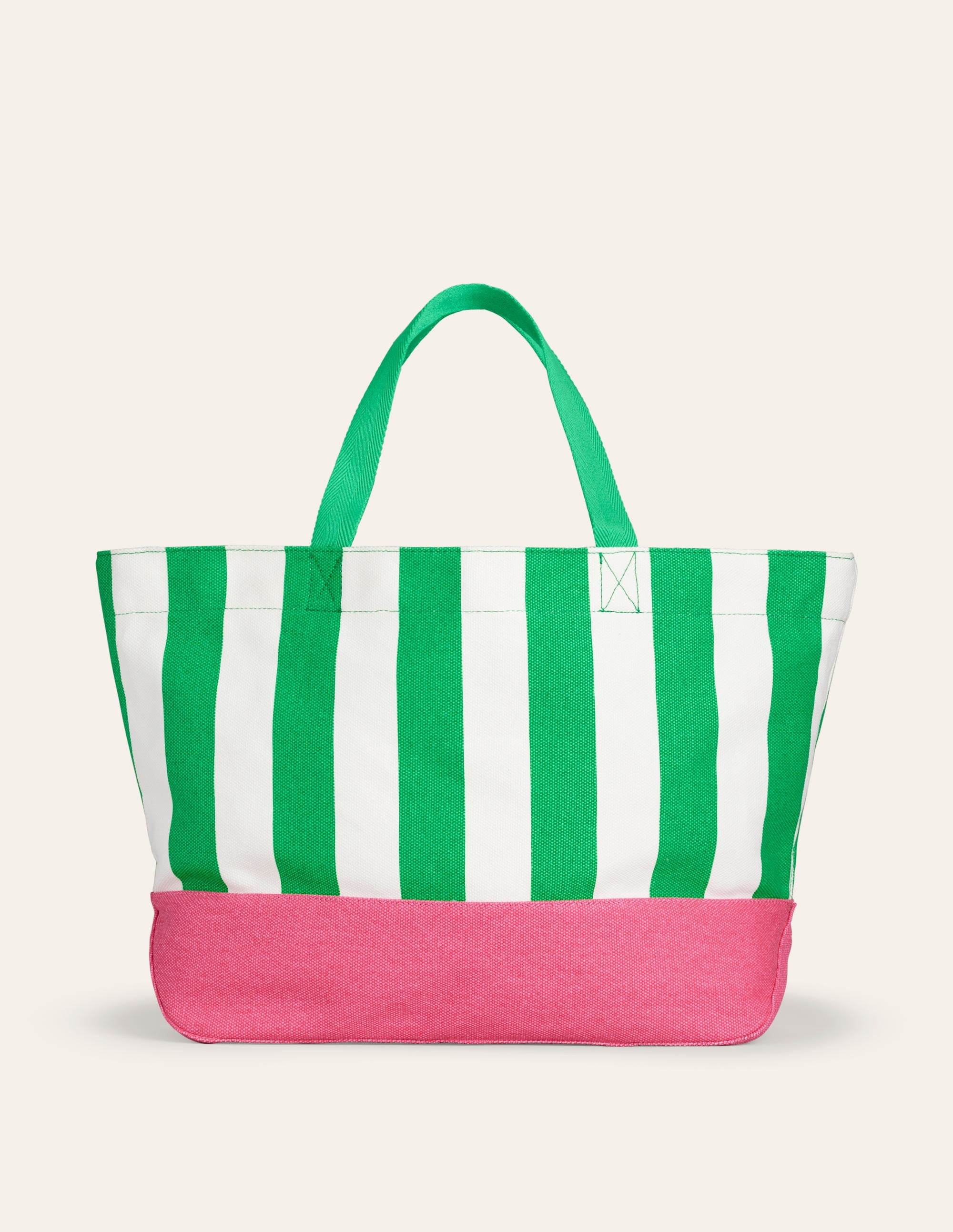  Relaxed Canvas Tote Bag-Green Stripe、mySite、ashleygrahame