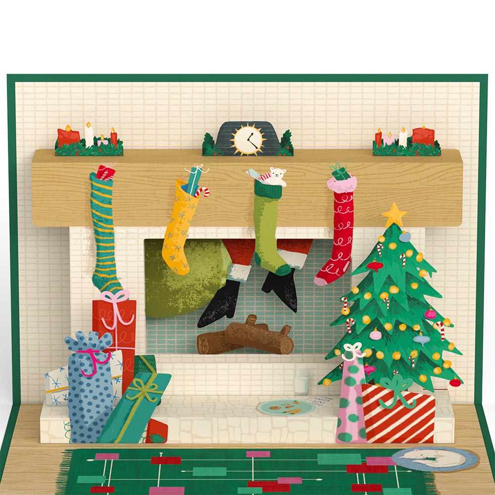 Santa Down the Chimney Christmas Pop-Up Card、mySite、solidvoid