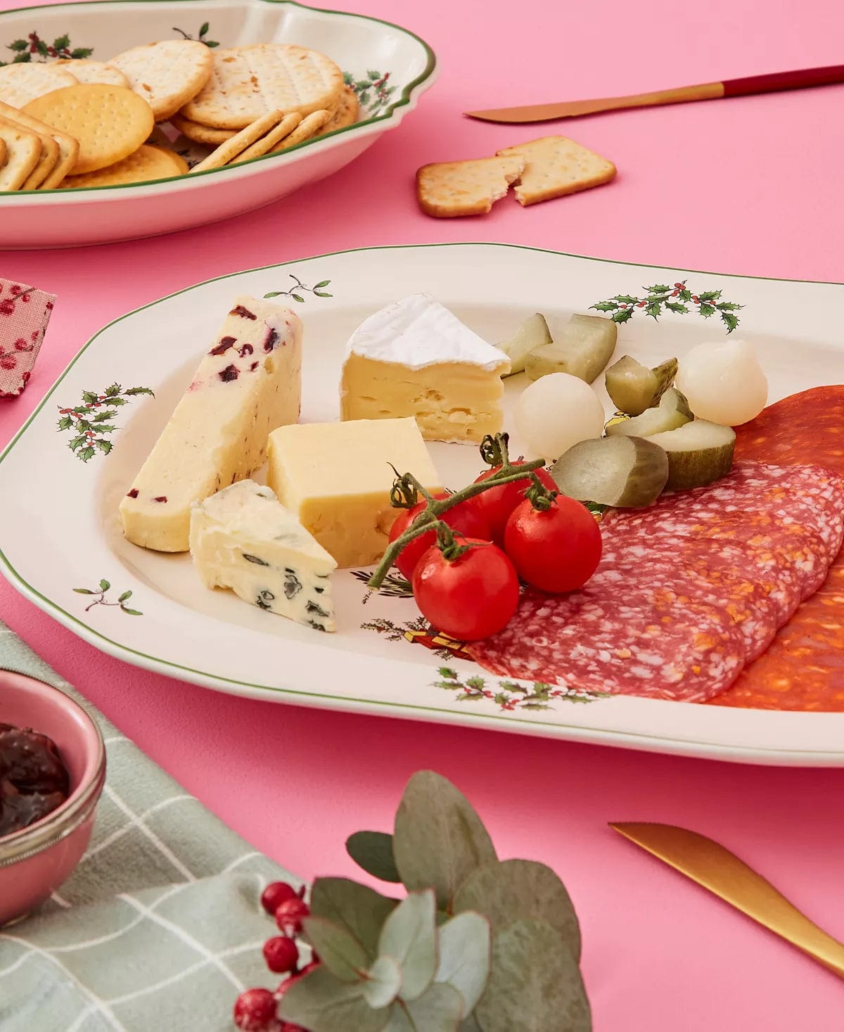 Spode Christmas Tree 14 Oval Platter Porcelain Dishwasher, microwave and freezer safe Imported、mySite、g9winljtr