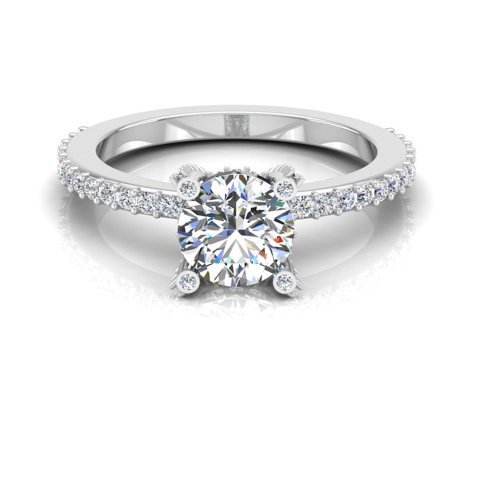 Brilliant Cut Prong & Bezel Moissanite Engagement Ring、mySite、hinf8tx79