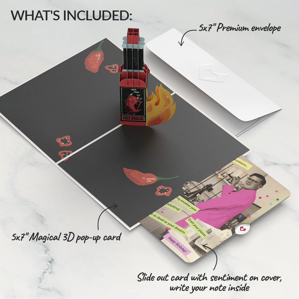 Happy Birthday Hot Stuff Pop-Up Card and Sentiment Set、mySite、solidvoid