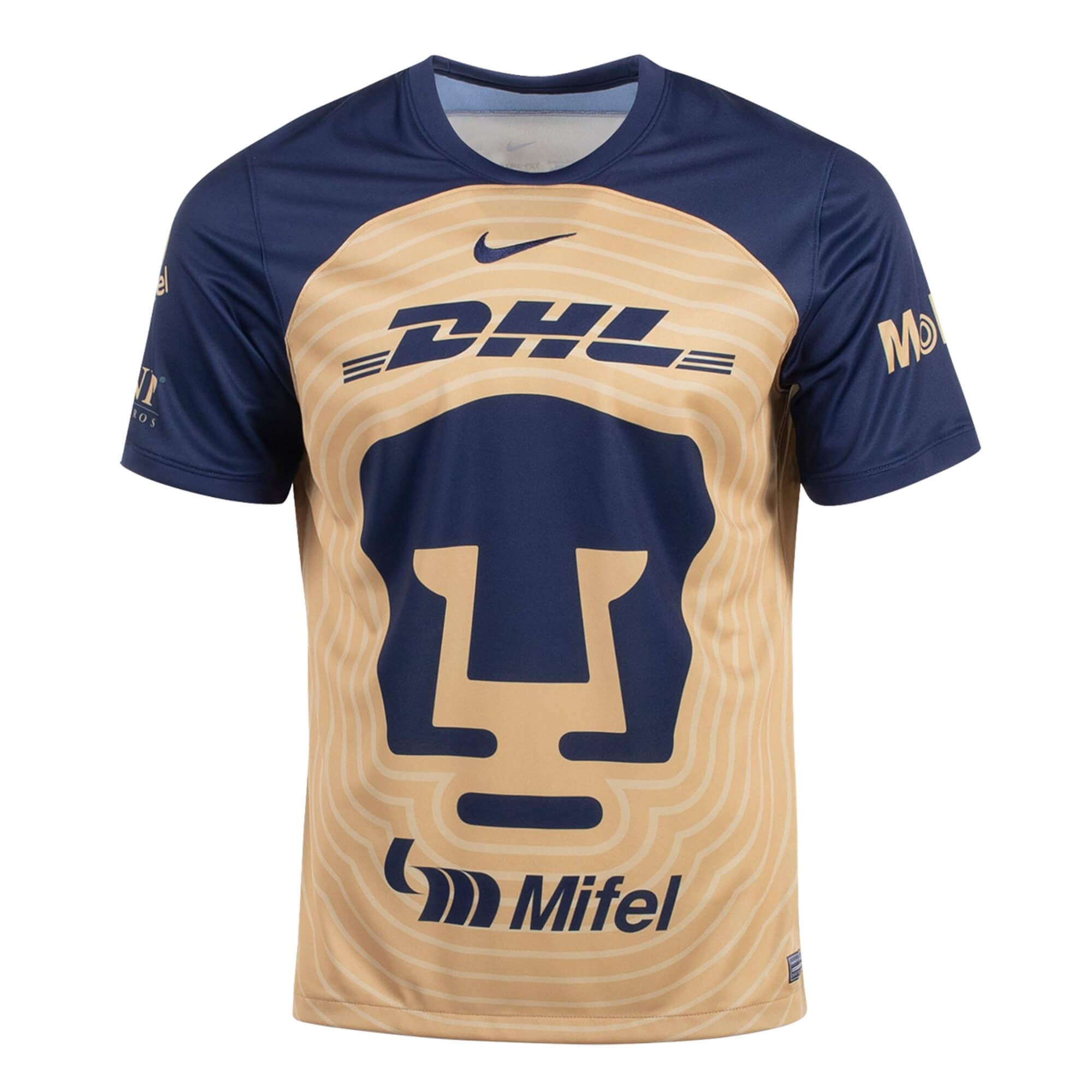 Nike Men's Pumas UNAM 2022/23 Away Jersey Truly Gold/Obsidian、mySite、noshort