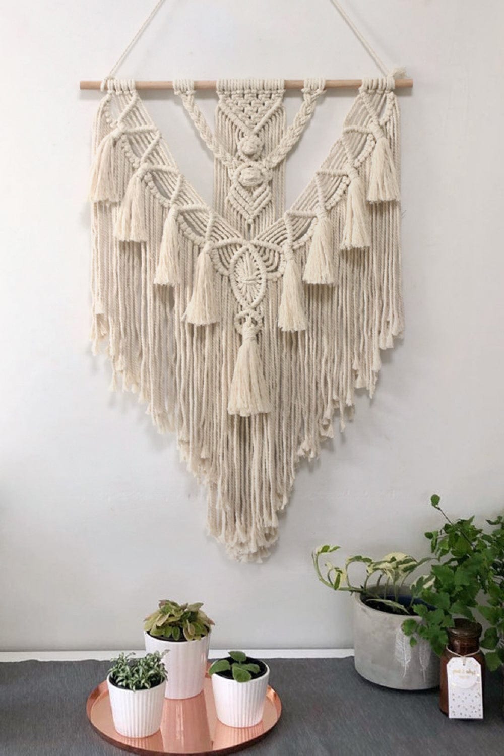 Macrame Fringe Wall Hanging Decor、mySite、g9winljtr