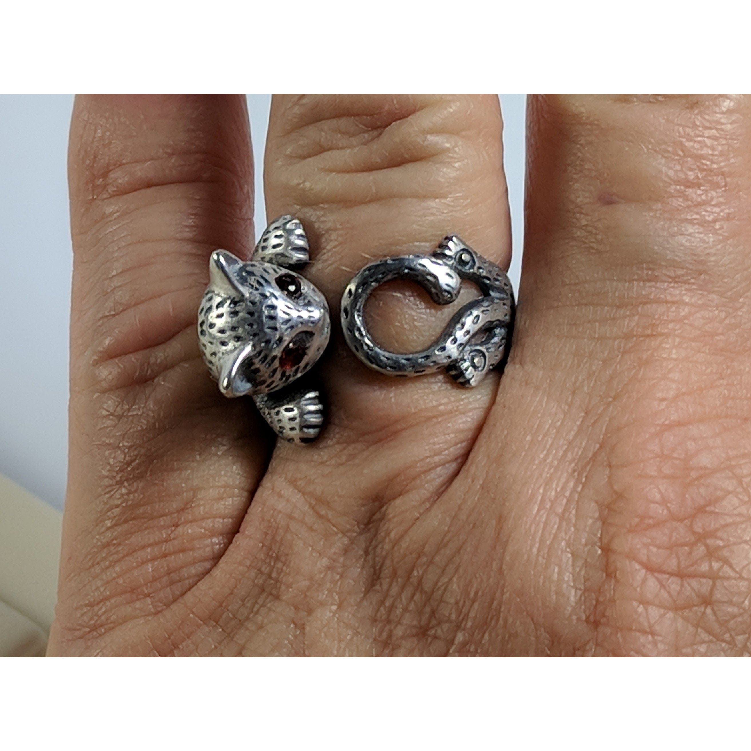 Cat Rings, Alloy or Solid 925 Sterling Silver. Spread Smiles Wherever you Go! Three colors、mySite、g9winljtr