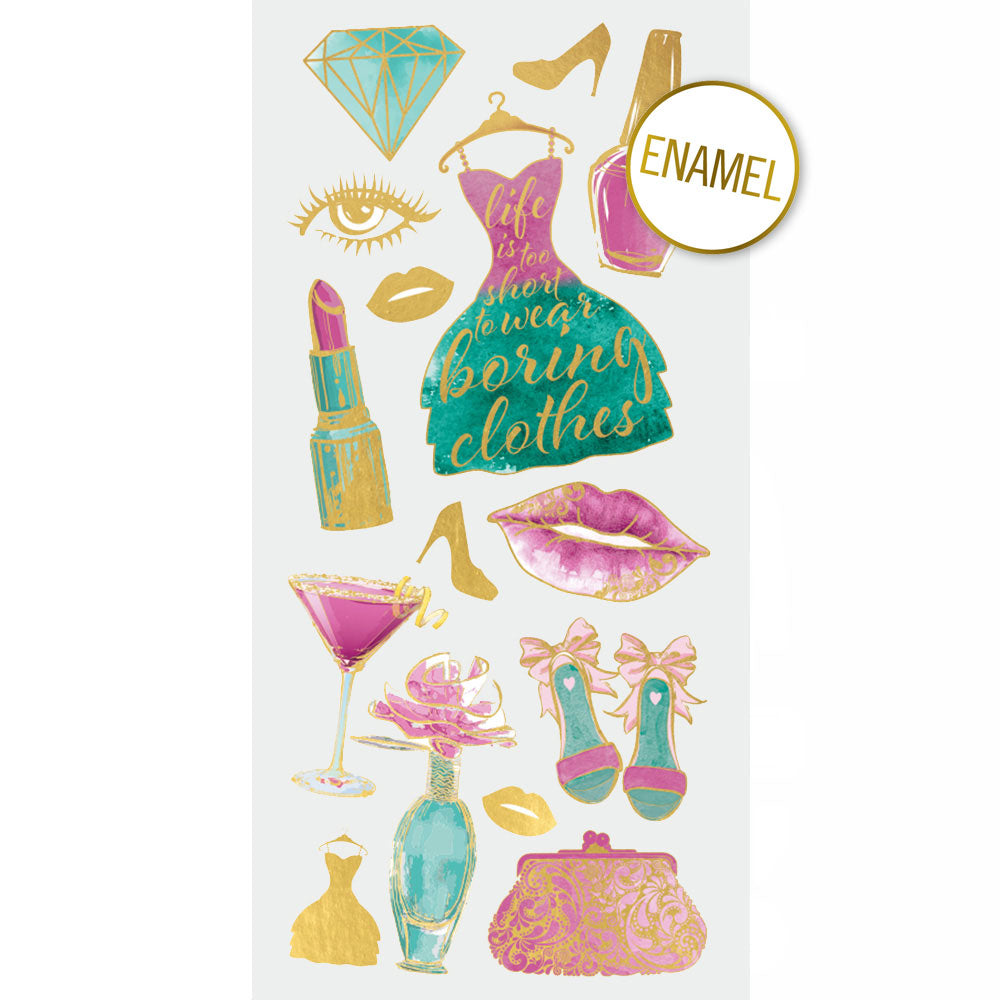  Glam Fashion Faux Enamel Stickers、mySite、ghnorth