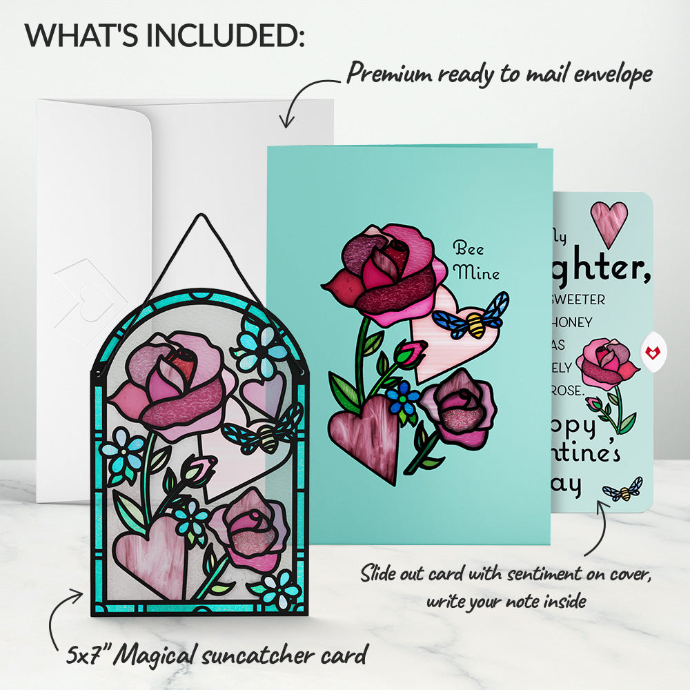 Bee Mine Suncatcher Valentine Pop-Up Card and Sentiment Set for Daughter、mySite、solidvoid