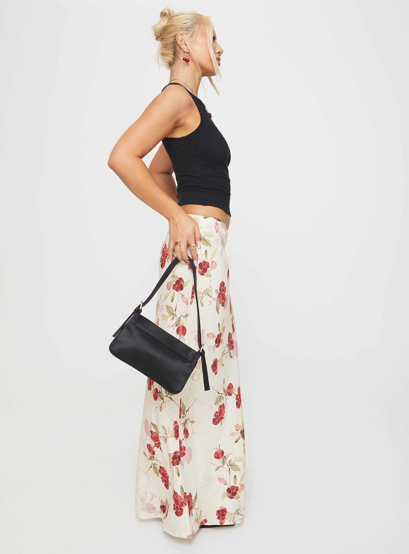 Jodie Maxi Skirt Cream / Floral、mySite、solidvoid