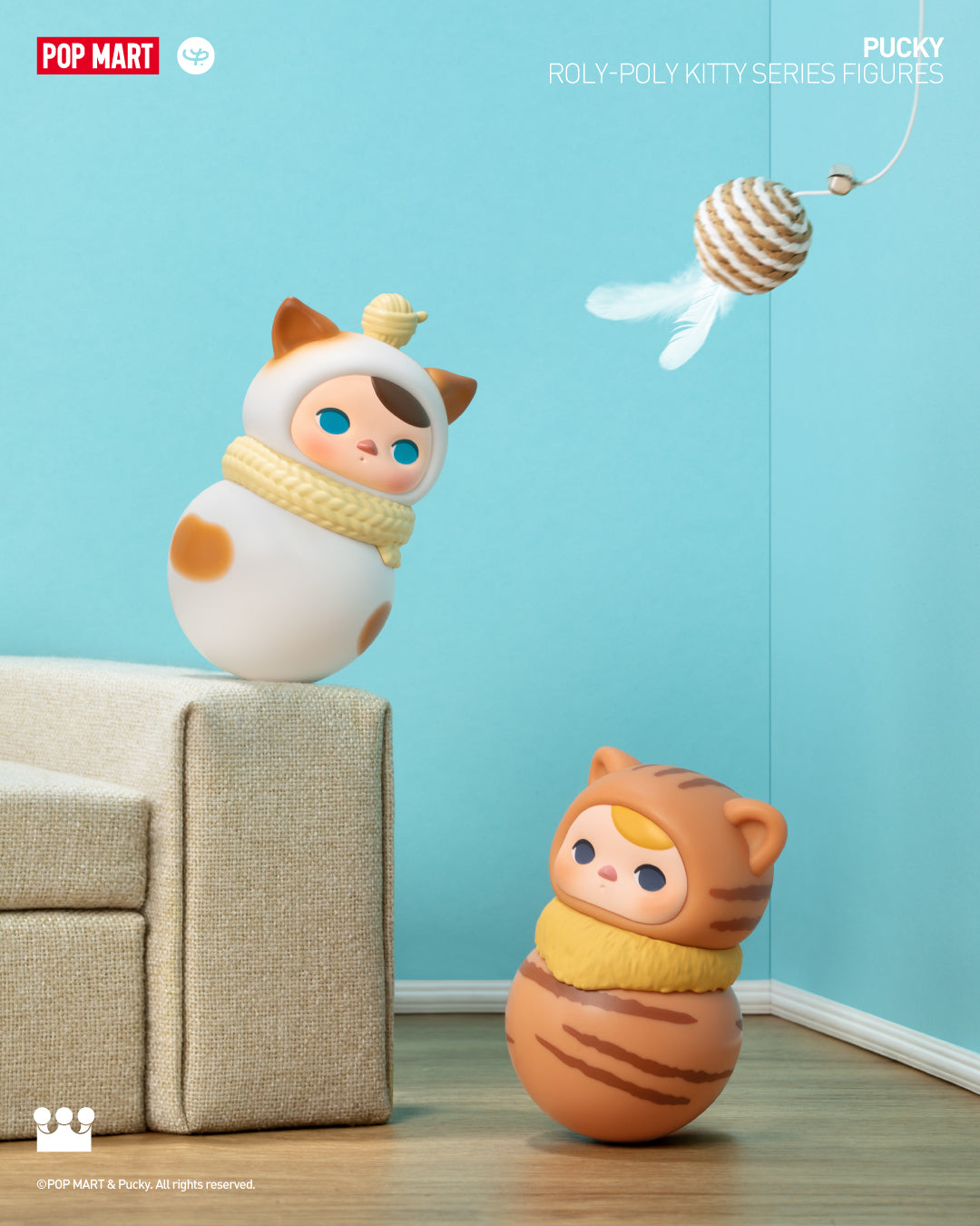  POP MART PUCKY Roly-Poly Kitty Series Figures、mySite、greenlandpopulation