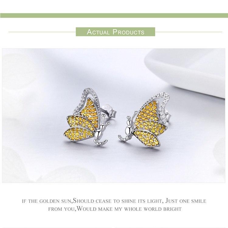 Butterfly Jewelry in Platinum Plated Sterling Silver, Yellow、mySite、g9winljtr