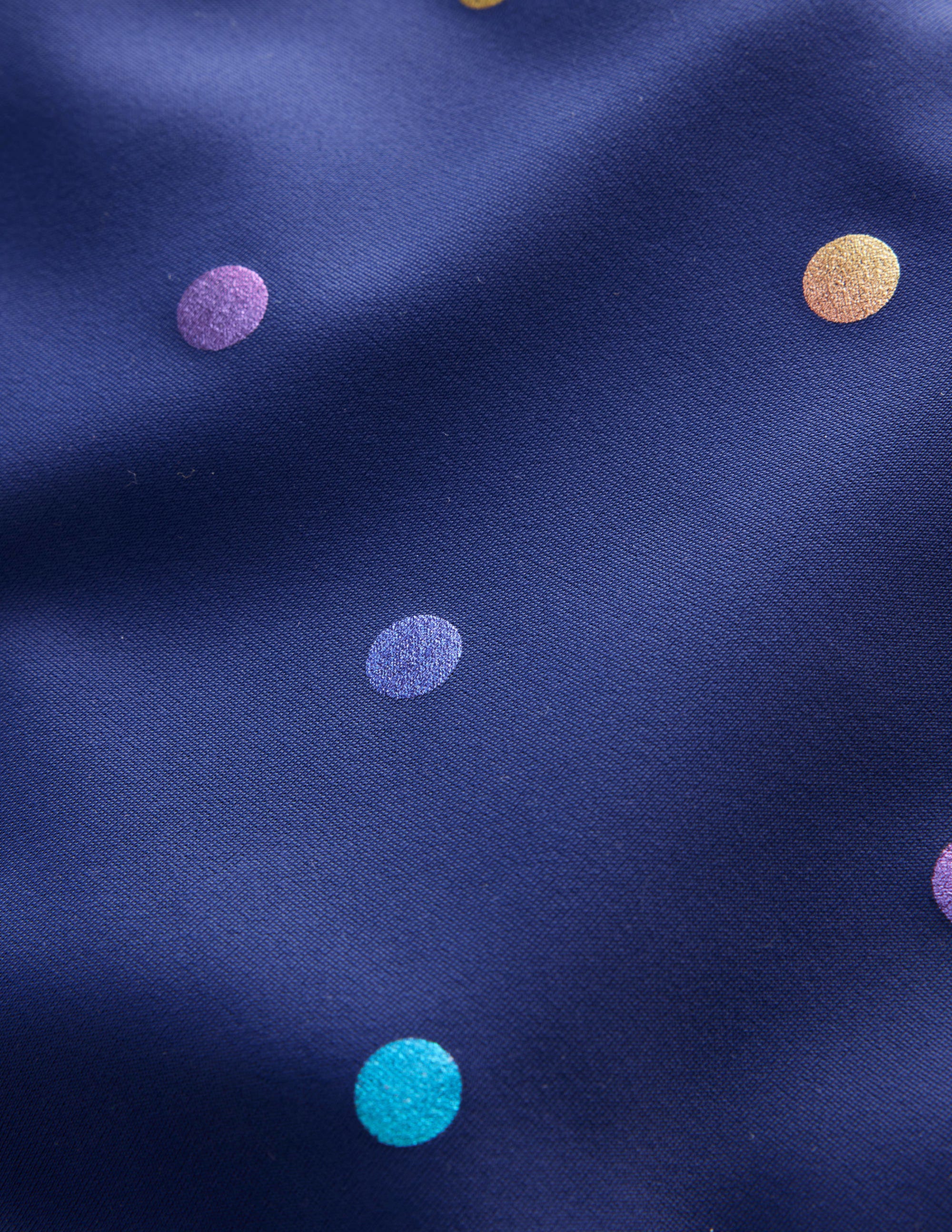  High Waisted Bikini Bottoms-Navy Rainbow Foil Confetti、mySite、ashleygrahame