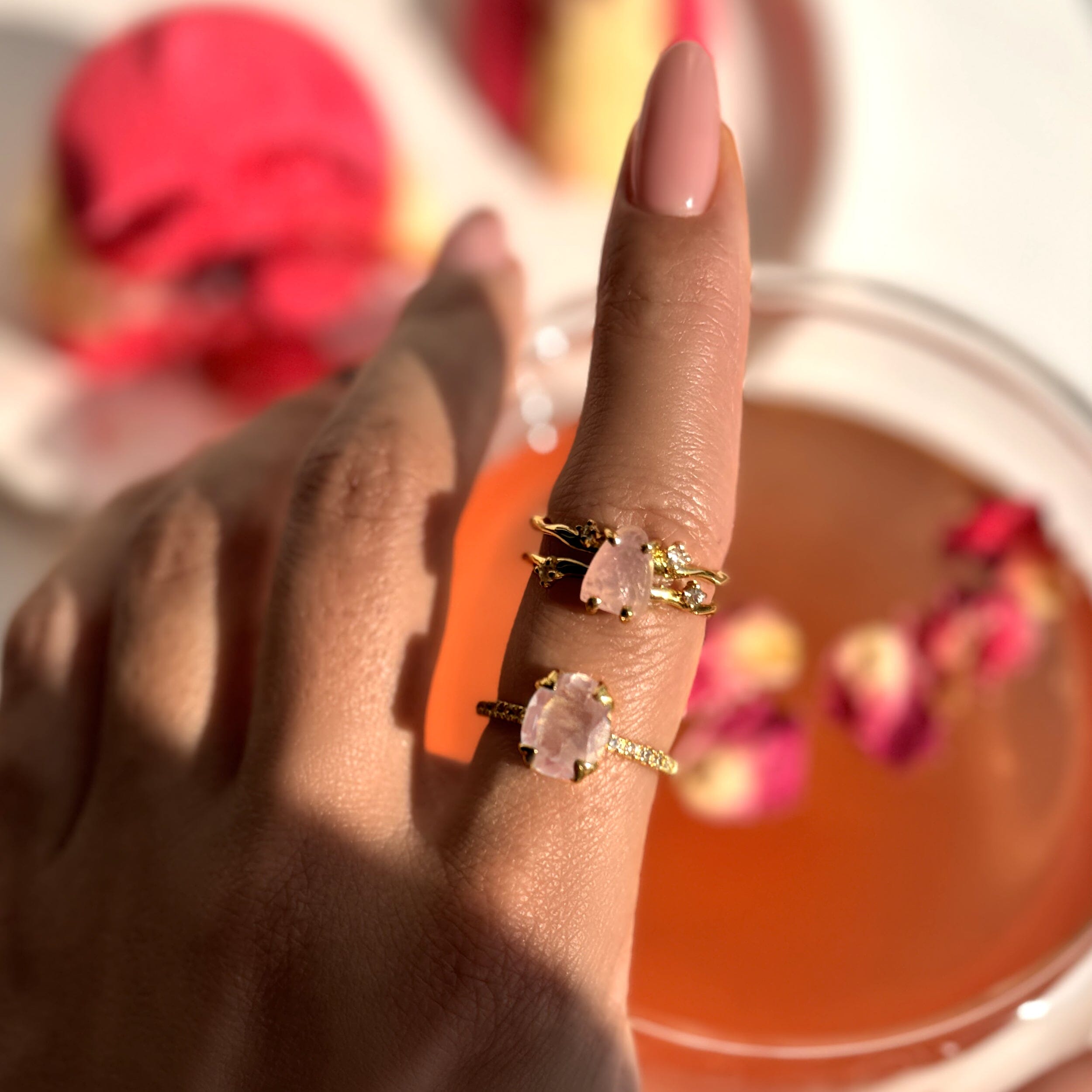 Rose Quartz Ring - Harlow、mySite、hinf8tx79