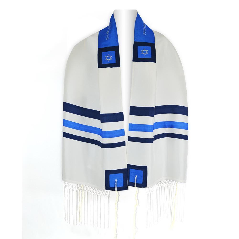 White and Blue Israsilk Talis 3 Piece Set、mySite、topwebapps