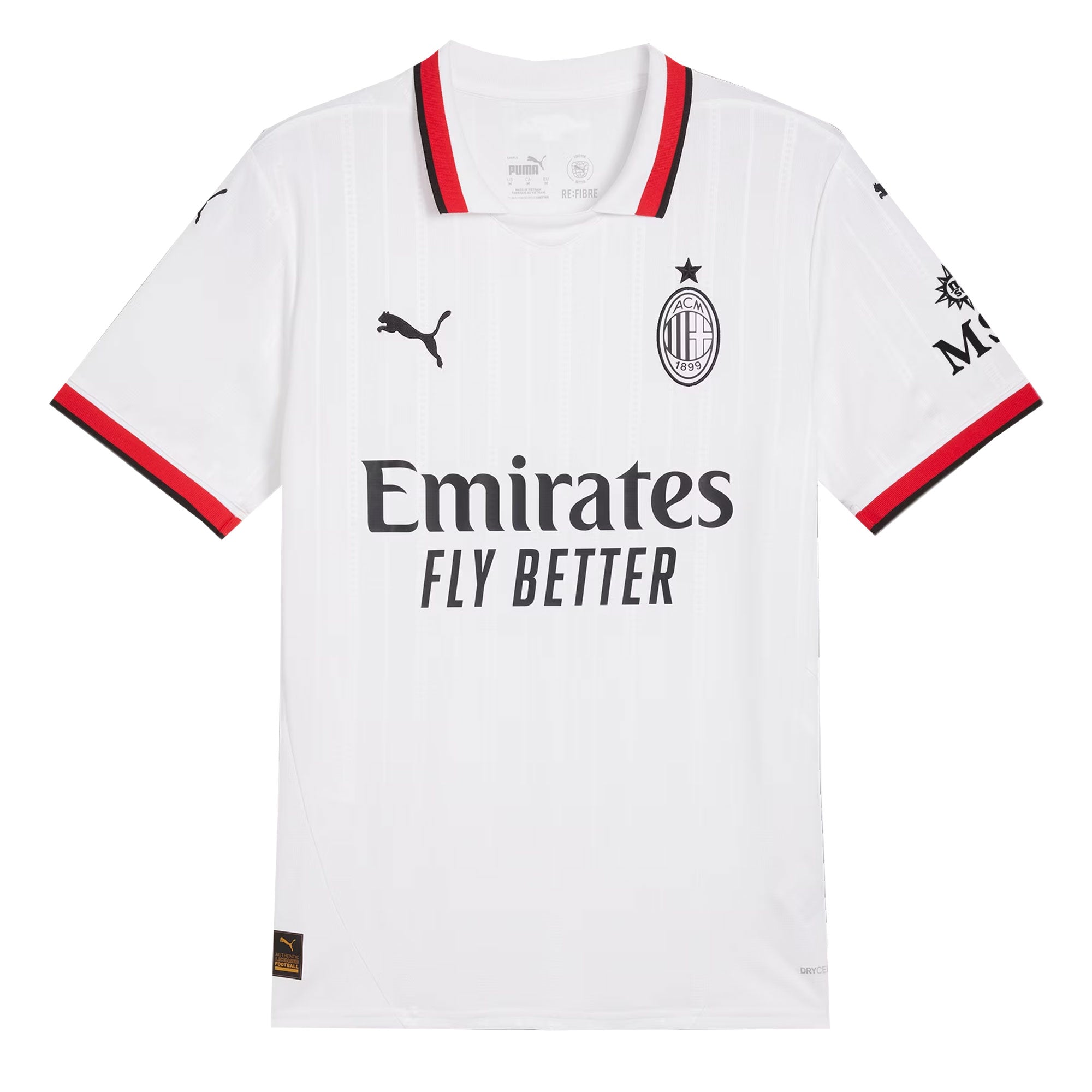 PUMA Men's AC Milan Away Jersey 2024/25 White/Red、mySite、bottomscart