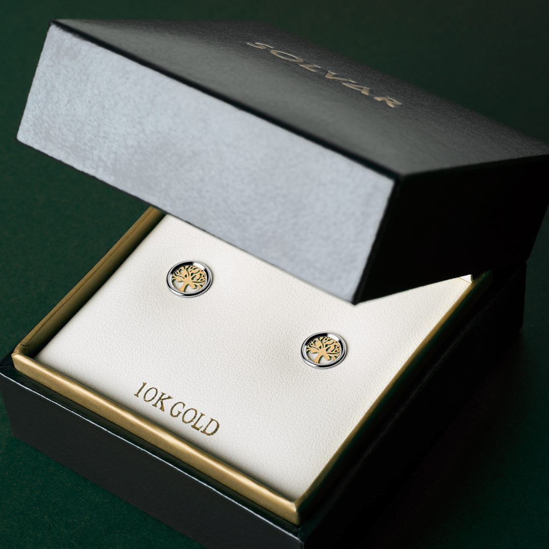 Two Tone Gold Celtic Tree Of Life Earrings、mySite、botmansion