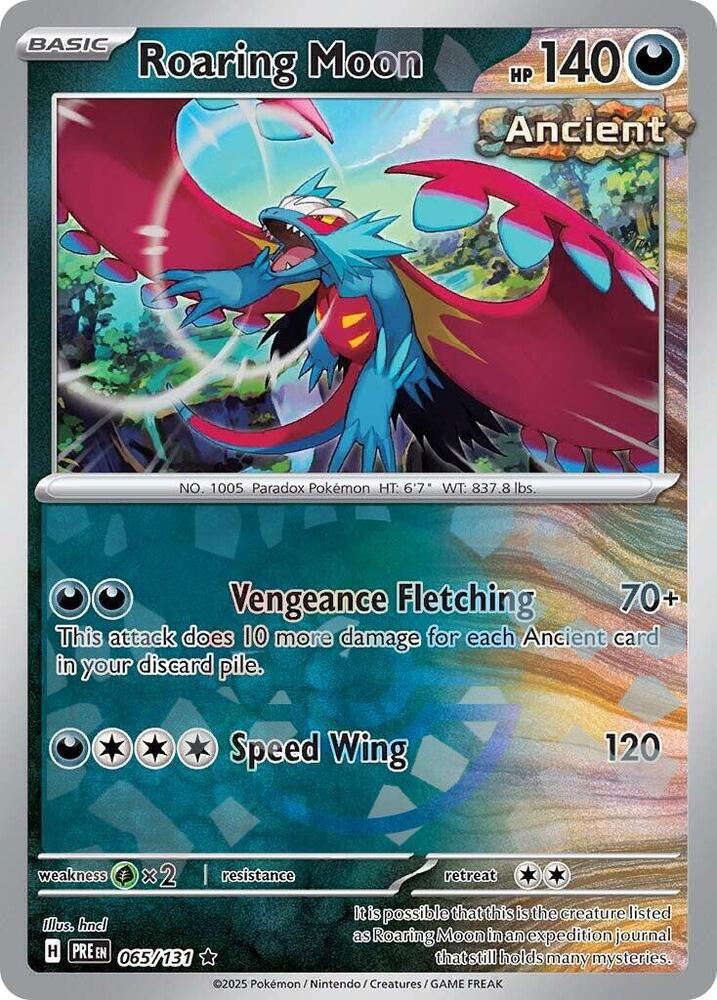 Roaring Moon (065/131) (Poke Ball Pattern) Scarlet & Violet: Prismatic Evolutions、mySite、waistdrama