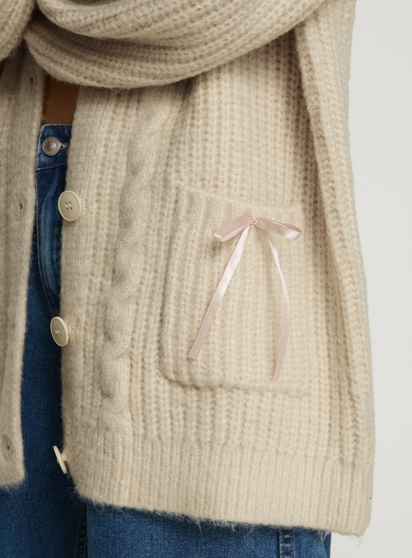 Cameliah Knit Cardigan Cream、mySite、solidvoid