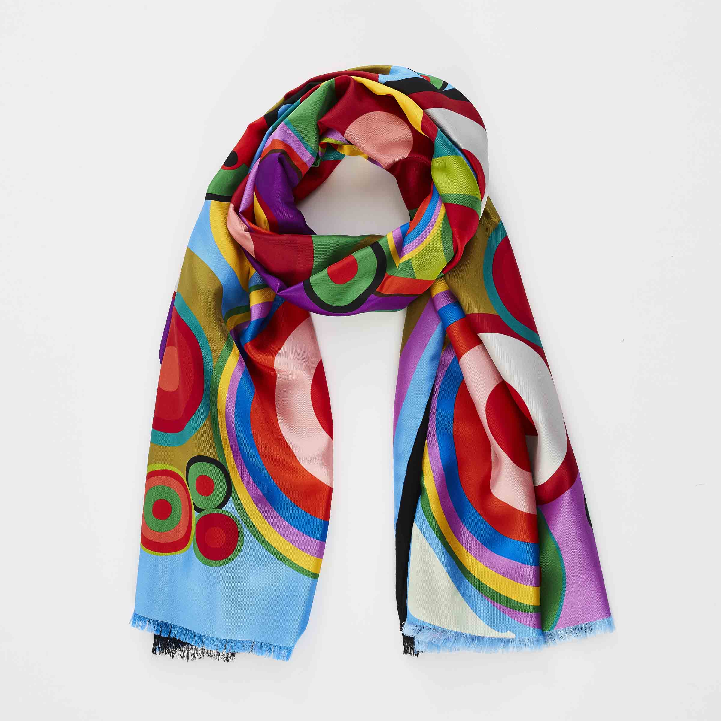 Silk and Cashmere Stole RAINBOW SYMPHONY by Orequo、mySite、neckold