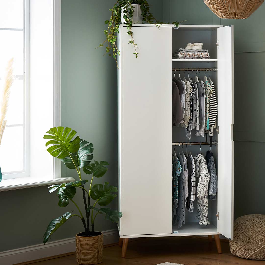  Obaby Maya Double Wardrobe - White + Natural、mySite、merchandisen