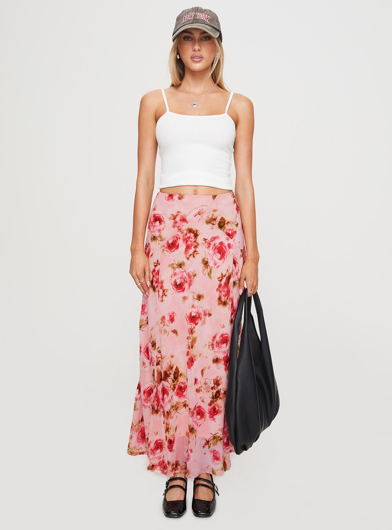 Vespera Maxi Skirt Pink、mySite、solidvoid