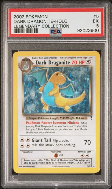 Dark Dragonite #5 PSA 5 Legendary Collection、mySite、waistdrama