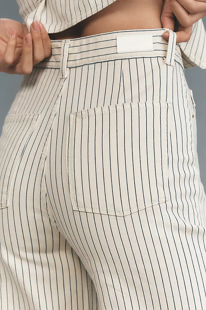 DL1961 Hepburn Wide Leg: High Rise Ankle, Seashell Stripe、mySite、noshort