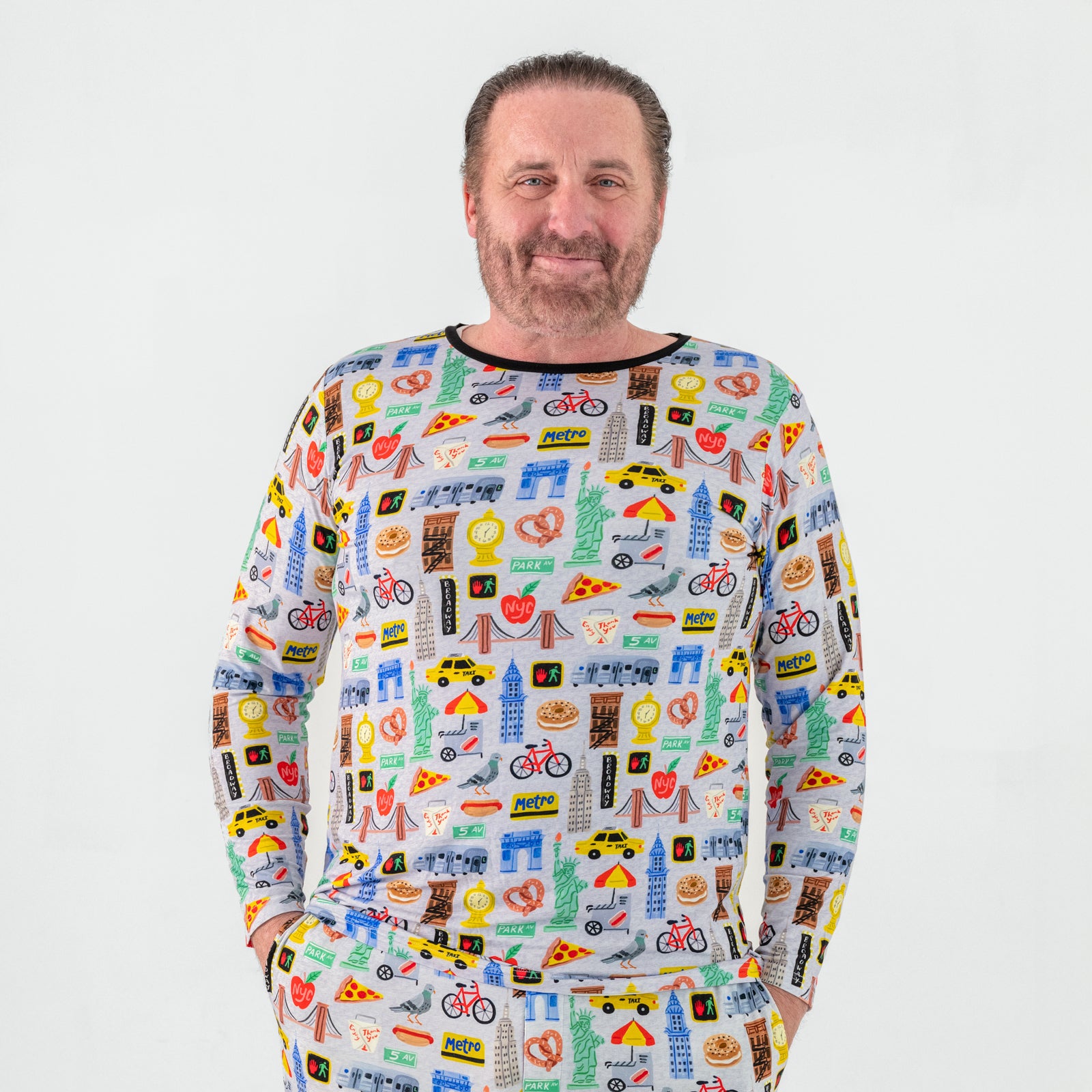  The Big Apple Men's Long Sleeve Pajama Top、mySite、layawaytickets