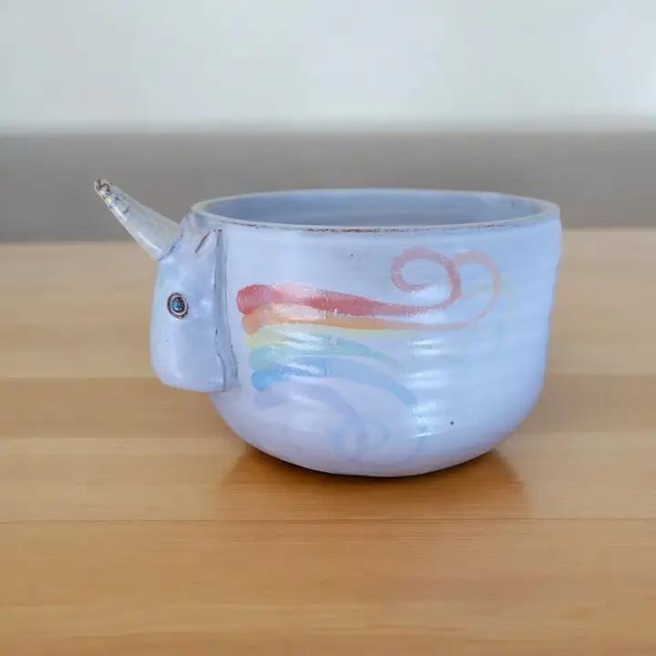 Elwood Rainbow Unicorn - Ceramic Dip Bowl、mySite、g9winljtr