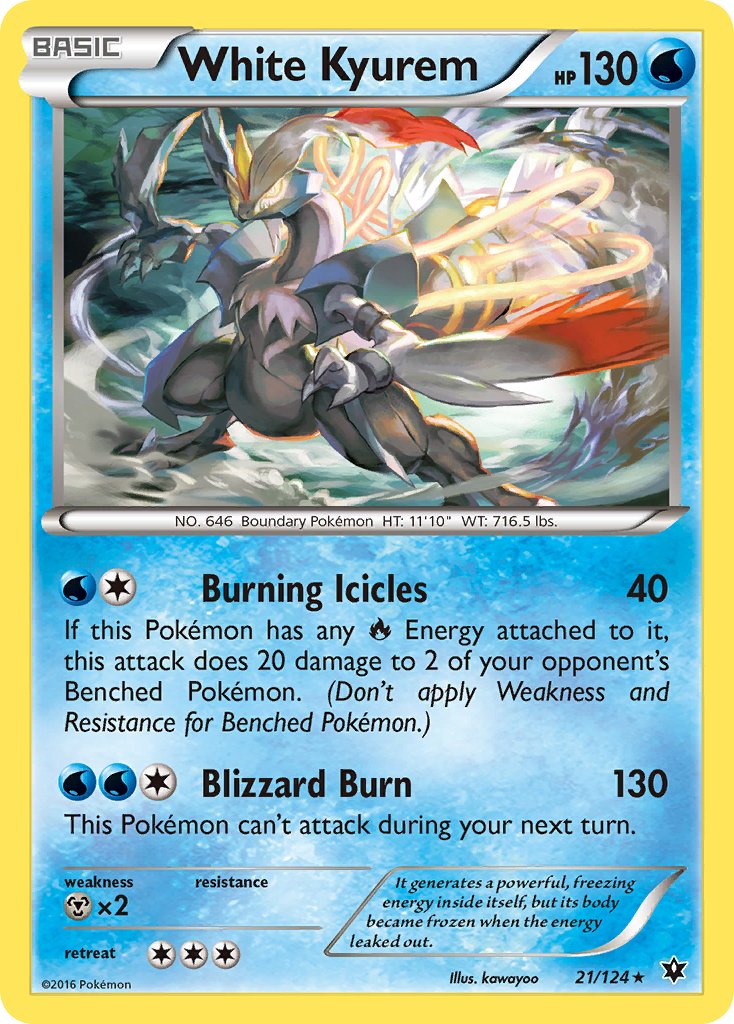 White Kyurem (21/124) (Theme Deck Exclusive) XY: Fates Collide、mySite、waistdrama