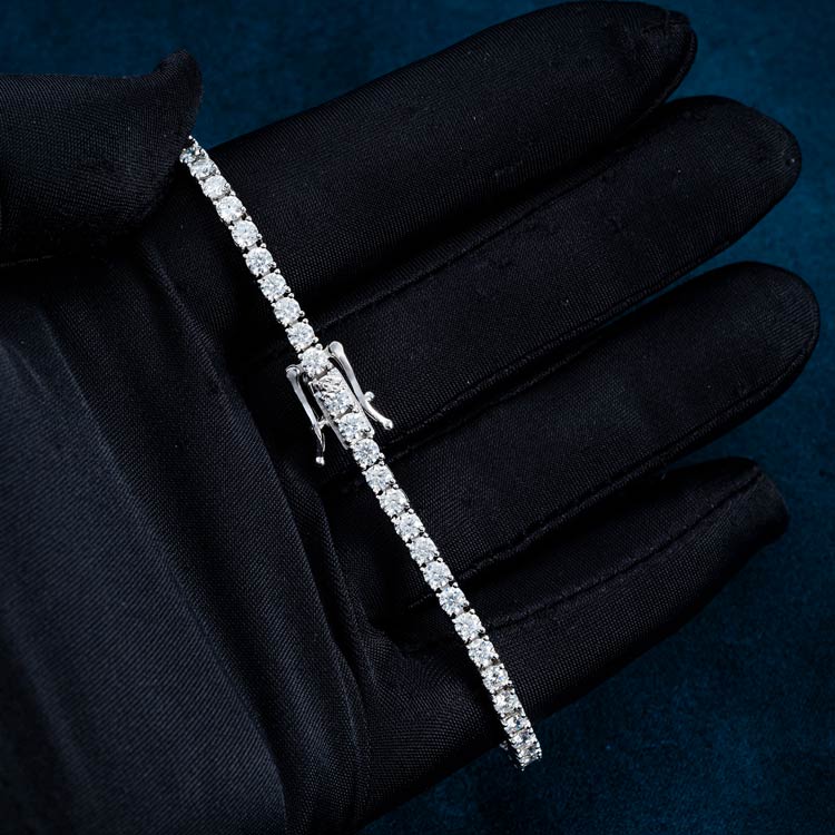 3MM Iced Out Tennis Bracelet 14K Gold、mySite、hinf8tx79