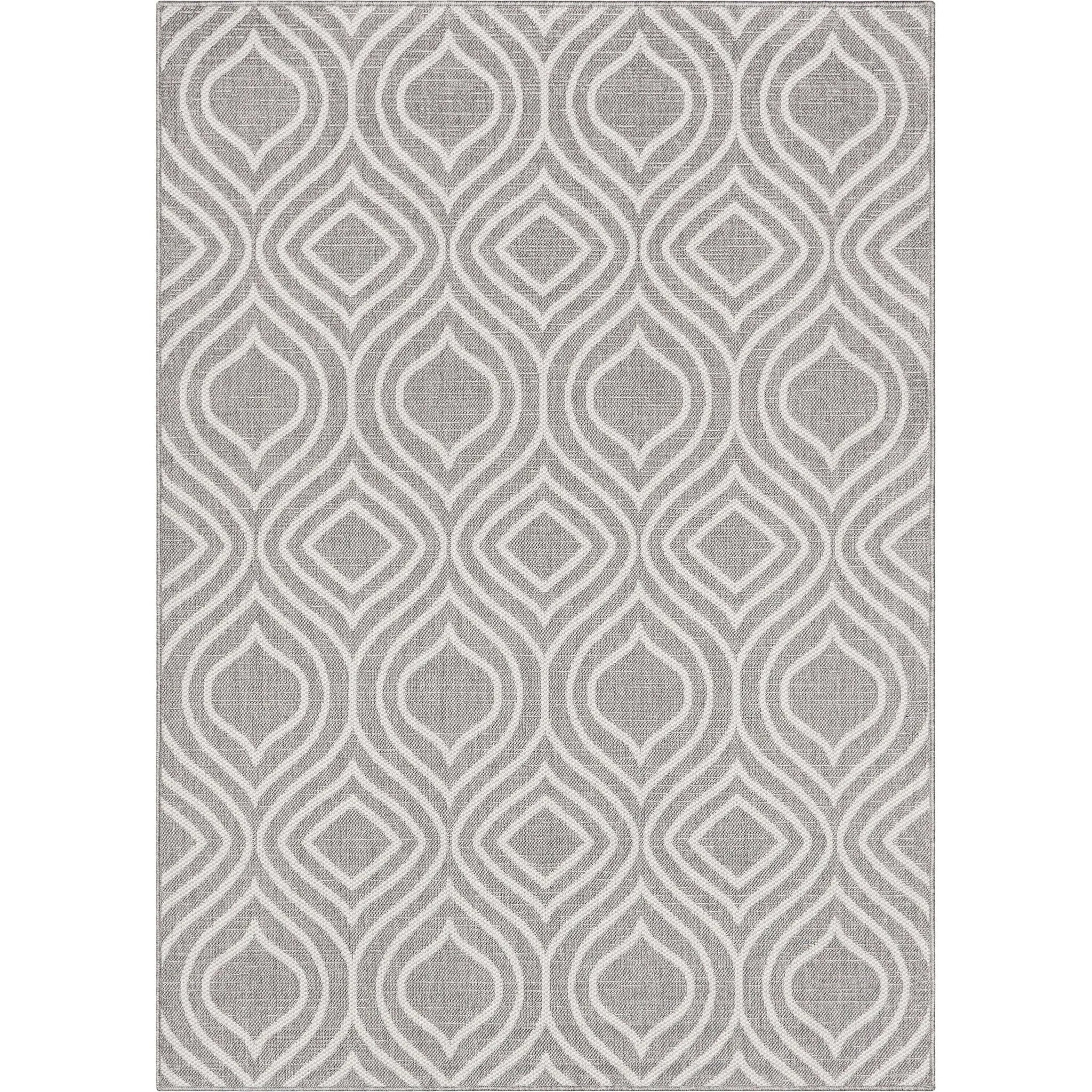 Ludo Lattice Trellis Indoor/Outdoor Grey Textured Rug、mySite、gigharbornorthrealestate