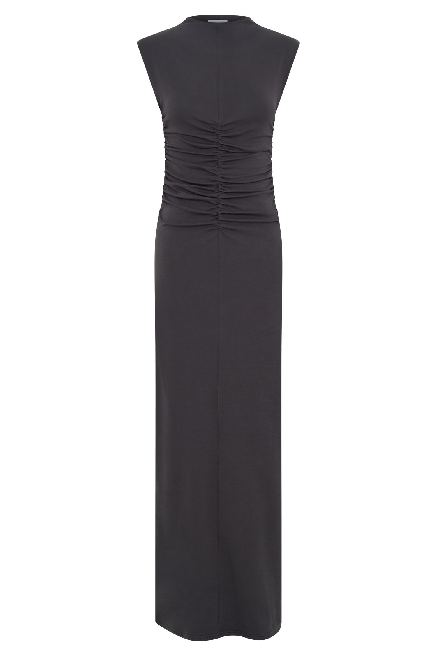 Elliot High Neck Sleeveless Maxi Dress - Dark Charcoal、mySite、solidvoid