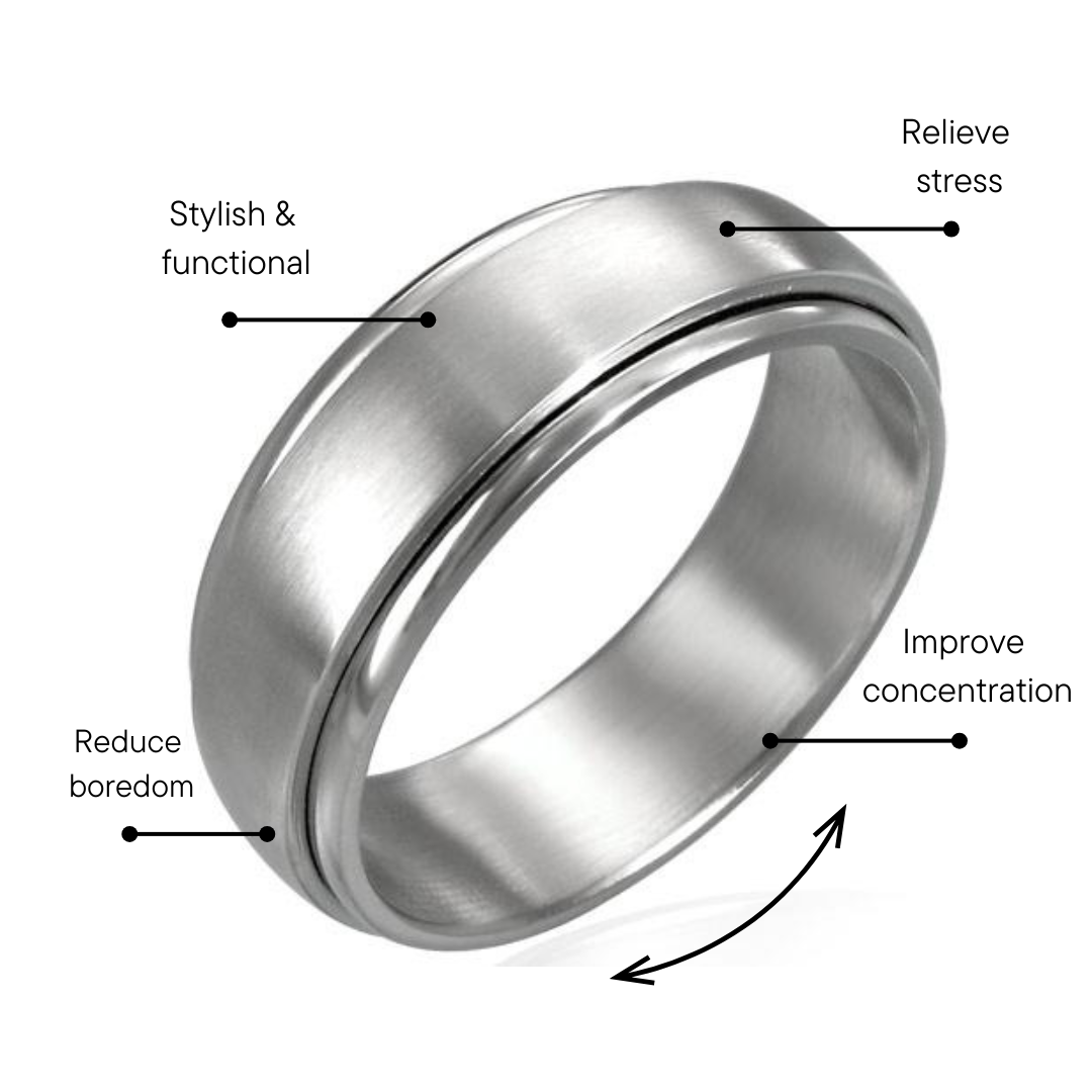 Stainless Steel Brushed Spinner Ring / FNS007、mySite、dreamappss