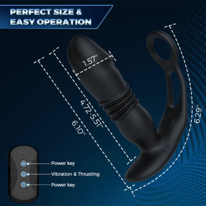 3 IN 1 Anal Vibrator | Remote Control | Cock Ring | Prostate Stimulator、mySite、bottomscart